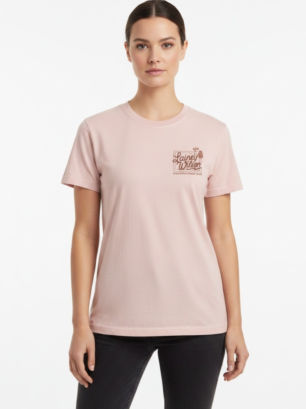 Lainey Wilson Comfort Colors Pale Pink Pocket Logo Tee